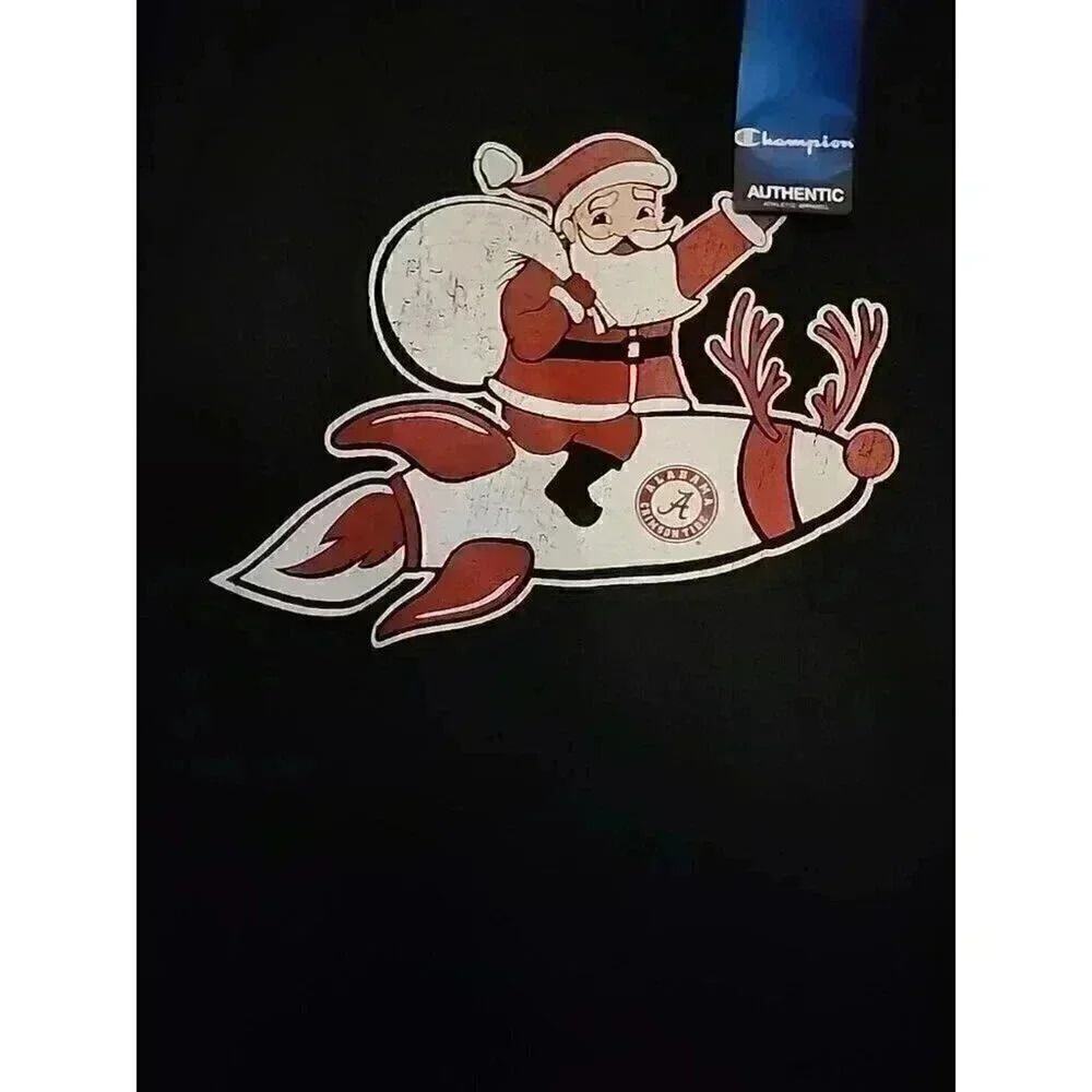 Alabama Crimson Tide‎ Football Long Sleeve T Shirt Christmas Santa Sz S NWT CR4